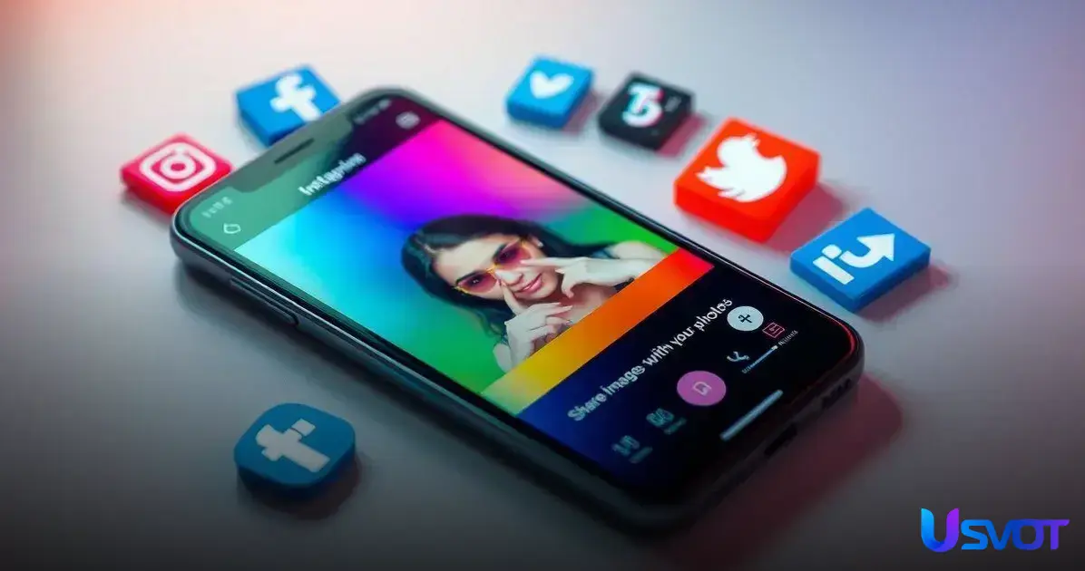 Integración de redes sociales en apps de fotos